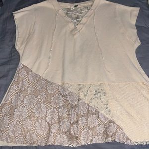 Gimmicks lace ribbed top